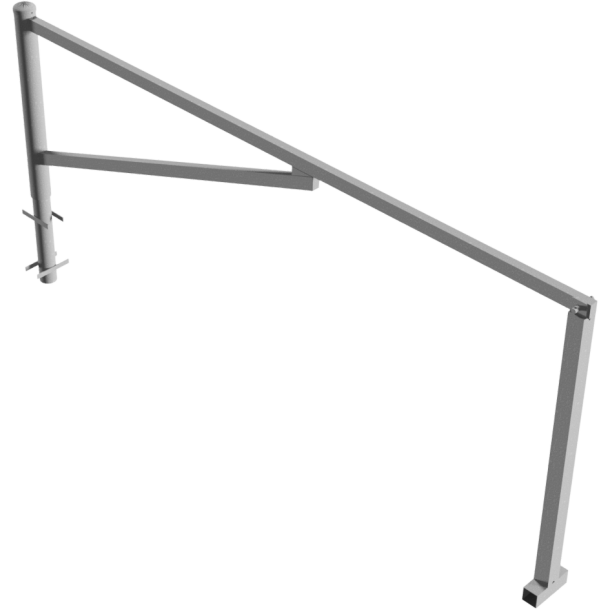 Swing barrier | for casting in concrete, hot-dip galvanized | clear width: 3000 mm | for padlock